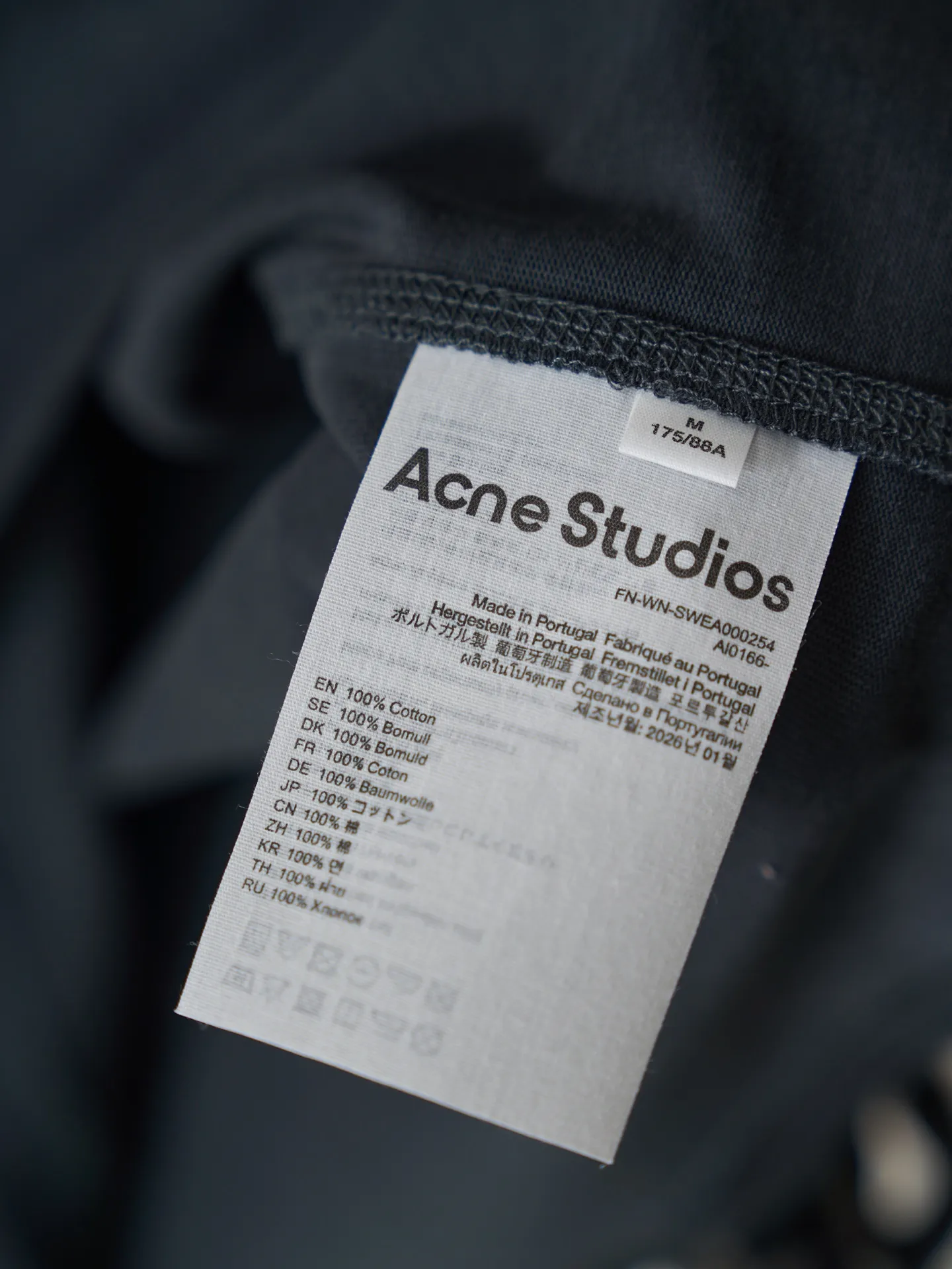 【 】Acne Studios T 【In Stock】S M L XL Black Acne Studios ，